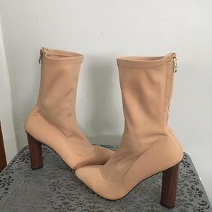 Women’s Nude colored EGO Lycra boots size 6 UK and size 8 US